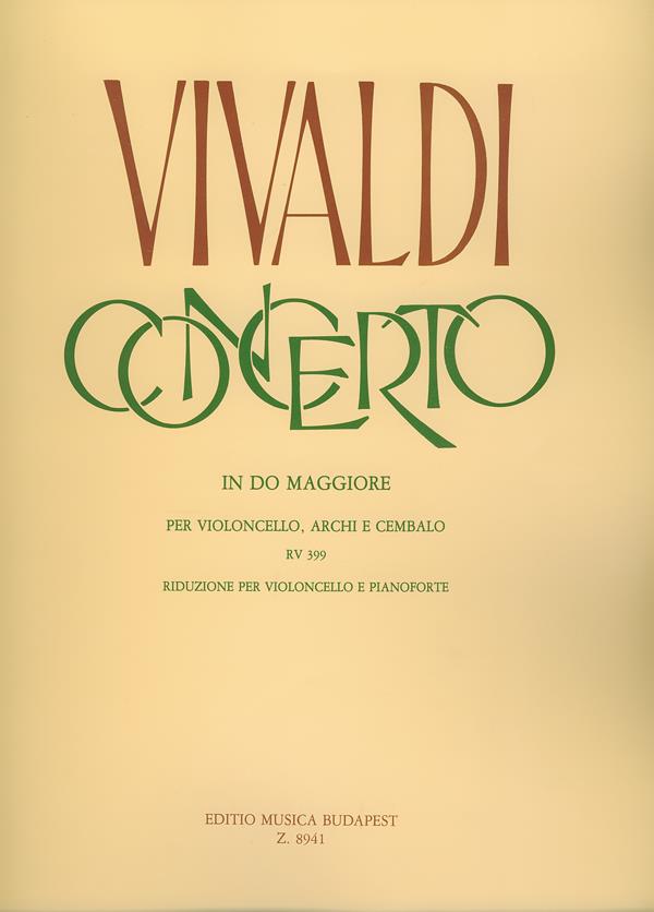 Concerto In Do Maggiore Per Violoncello, Archi E - pro violoncello a klavír