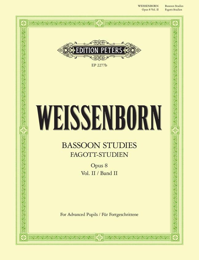 Fagottstudien 2 Op.8 - Bassoon Studies 2 - für Fortgeschrittene/for Advanced Pupils - pro fagot