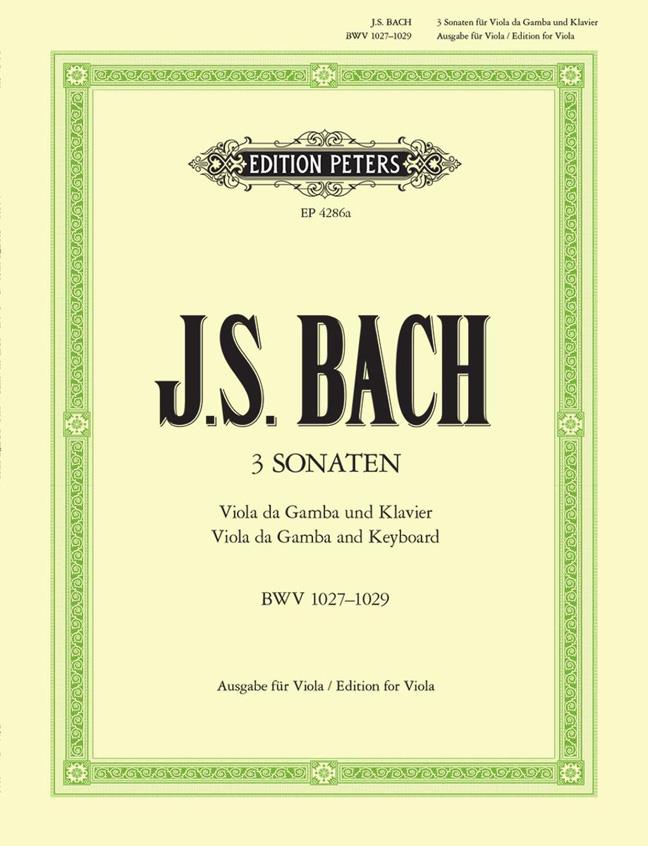 Three Viola Da Gamba Sonatas - viola a klavír