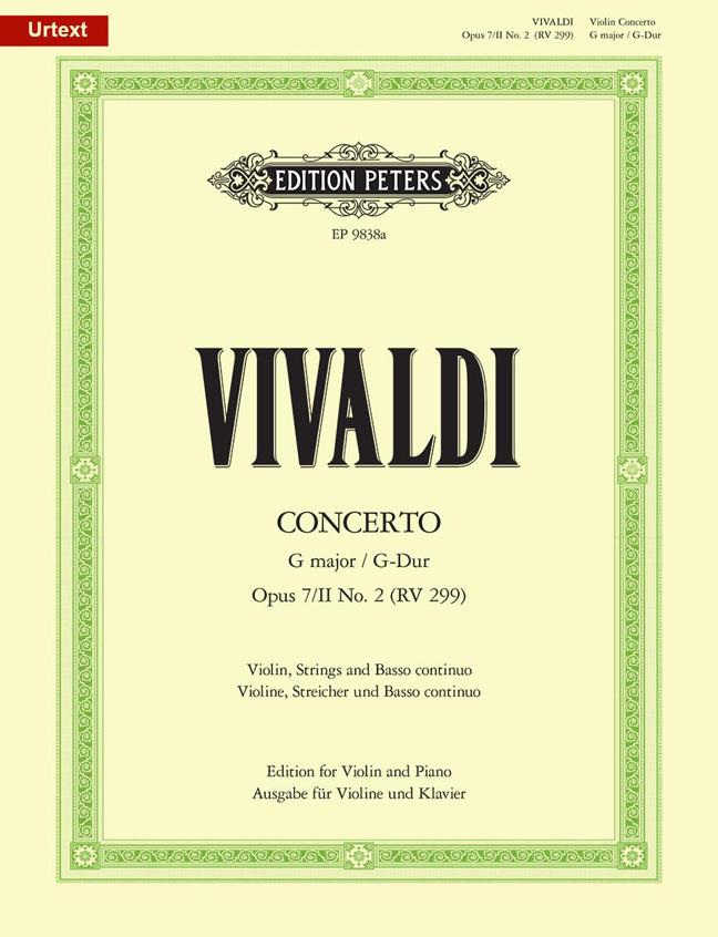 Concerto in G Op.7 Book 2 No.2, RV 299 - pro housle a klavír