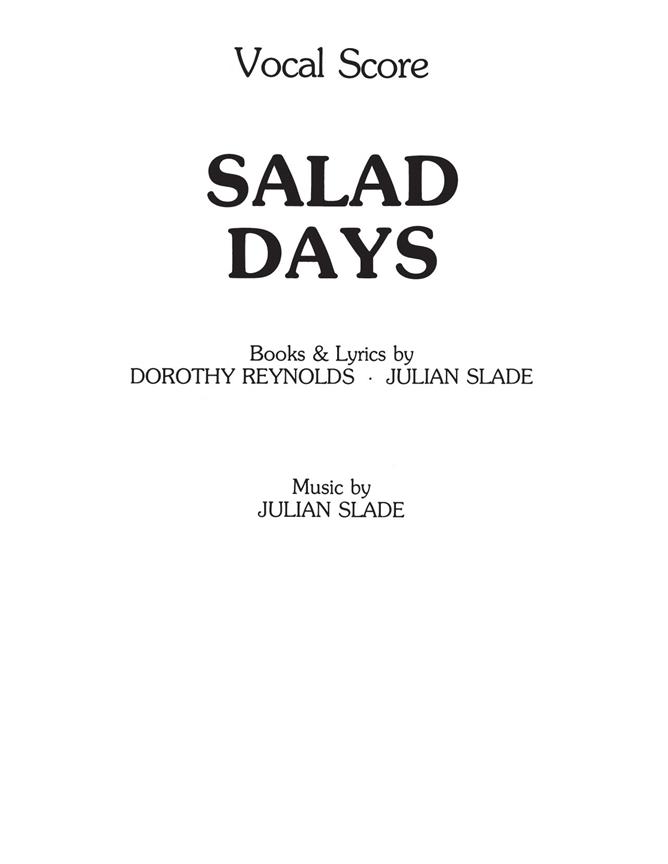 Salad Days - pro zpěv