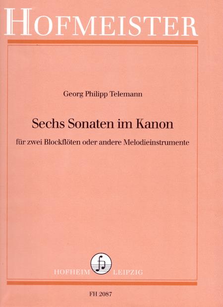 Sechs Sonaten im Kanon - dvě altové flétny