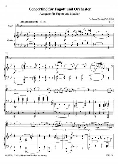 Concertino, op. 12 - fagot a klavír