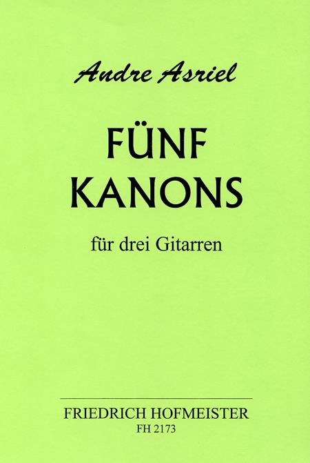 Fünf Kanons - pro tři kytary