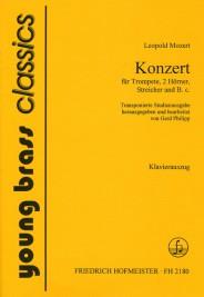 Konzert - für Trompete, 2 Hörner, Streicher und B. c. Transponierte Studienfassung - trumpeta a klavír