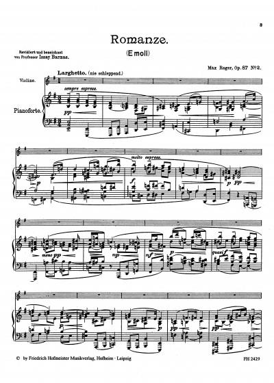 Romanze, op. 87,2 - housle a klavír