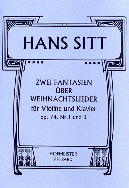 2 kleine Fantasien über Weihnachtslieder - op. 74/1, 3 - housle a klavír