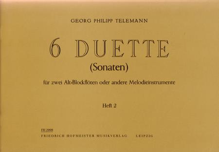 6 Duette (Niggemann) - Heft 2 (Sonaten 4-6) - pro altovou flétnu