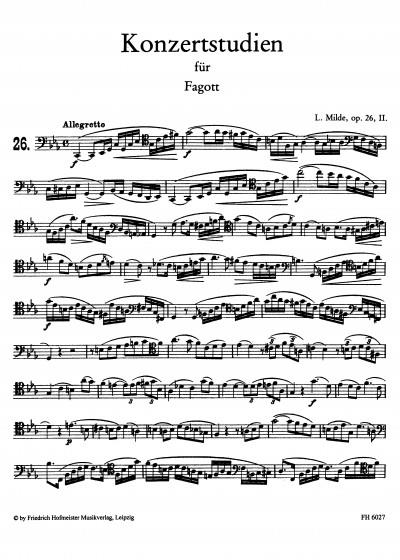 50 Konzertstudien, op. 26, Heft 2 - pro fagot