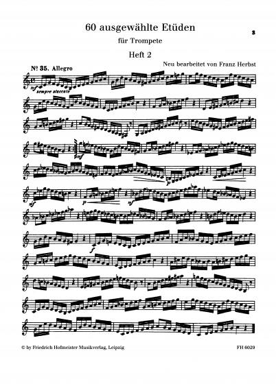 60 Ausgewählte Etüden Heft 2 - pro trumpetu