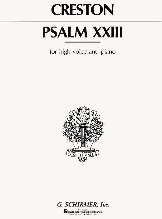 Paul Creston: Psalm 23 (High Voice)