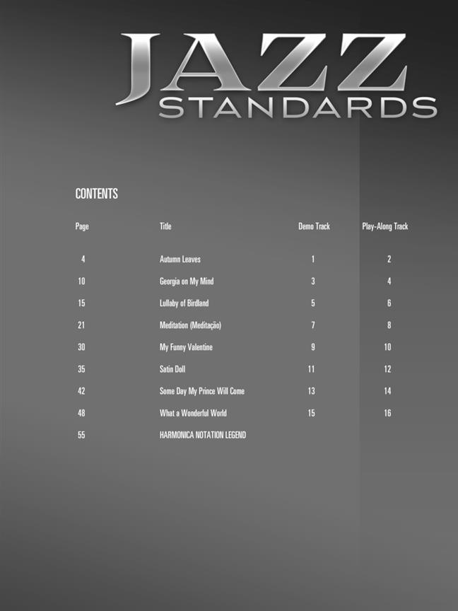 Jazz Standards - Harmonica Play-Along Volume 14 (Chromatic Harmonica) - noty pro foukací harmoniku