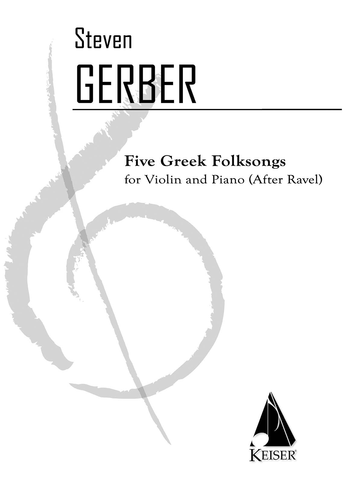 5 Greek Folksongs (After Ravel) - for Violin and Piano - housle a klavír