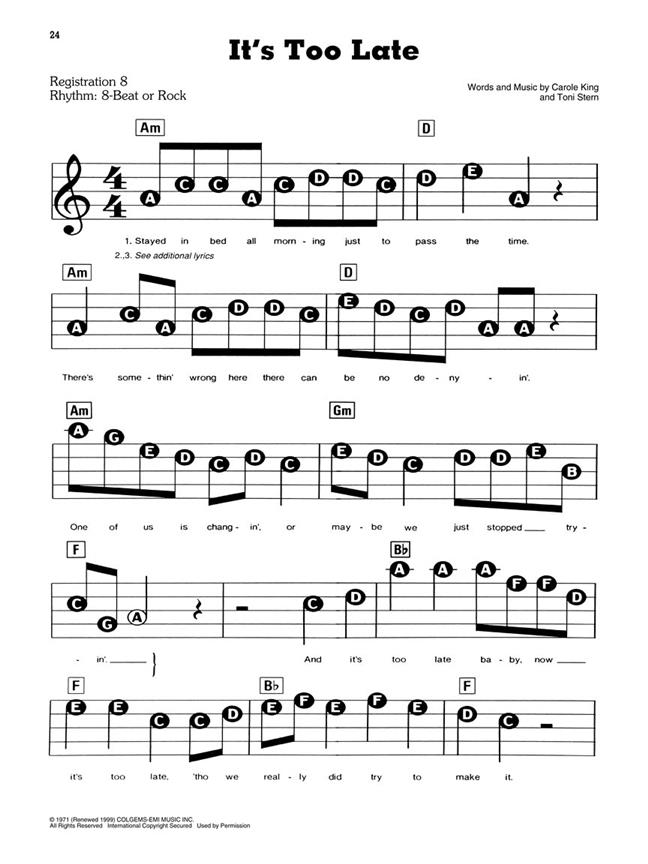 Carole King - E-Z Play Today Volume 133 - noty pro začátečníky
