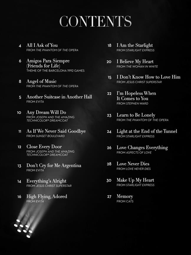 The Songs of Andrew Lloyd Webber - Tenor Sax - noty na tenor saxofon