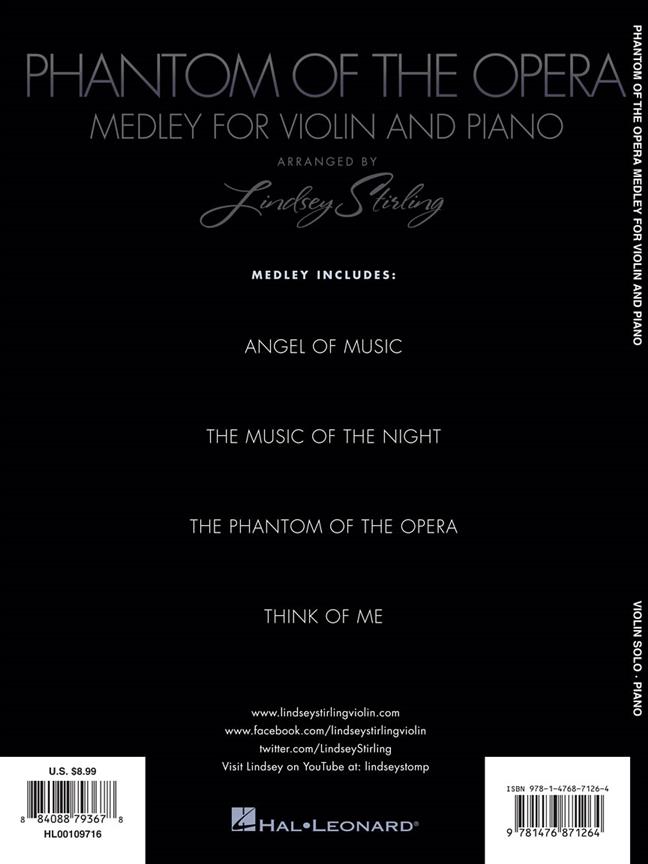 The Phantom of the Opera - melodie z Fantoma opery pro housle