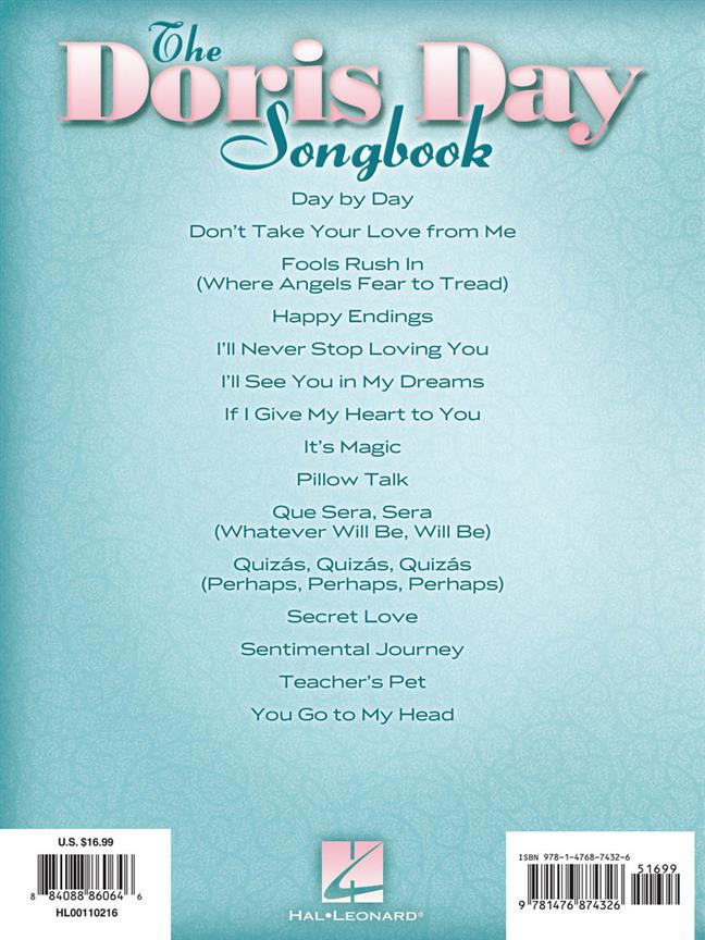 The Doris Day Songbook - noty pro zpěv, klavír s akordy pro kytaru