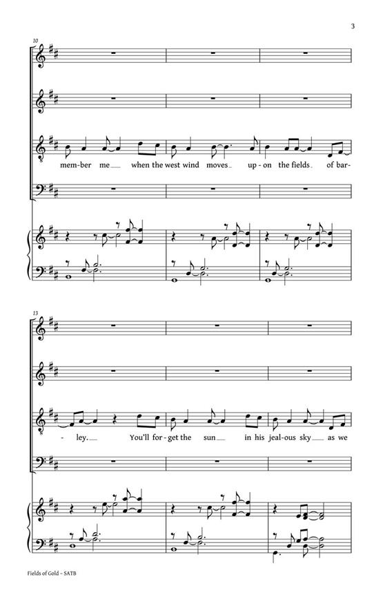 Fields of Gold - pro sbor SATB