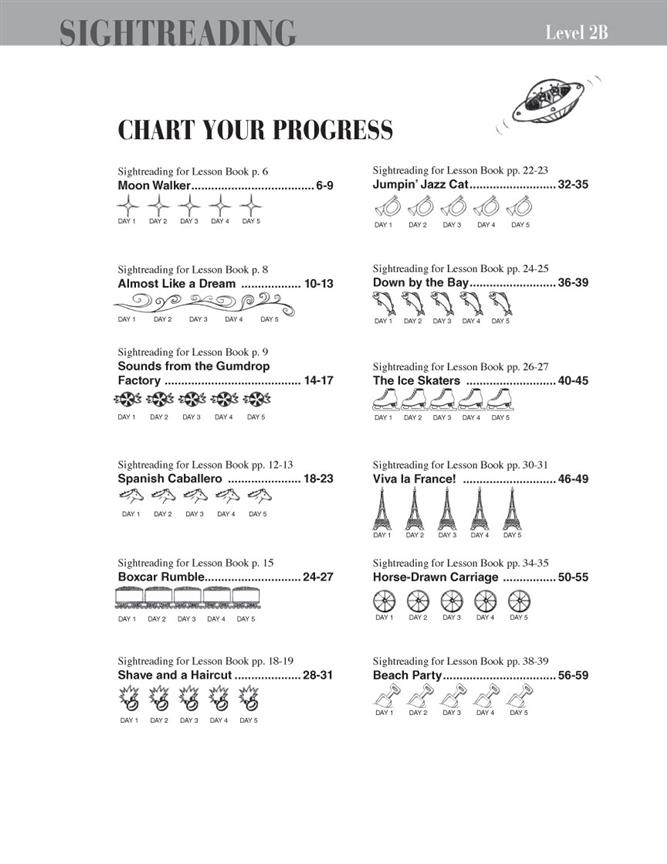 Piano Adventures Level 2B -  Sightreading Book