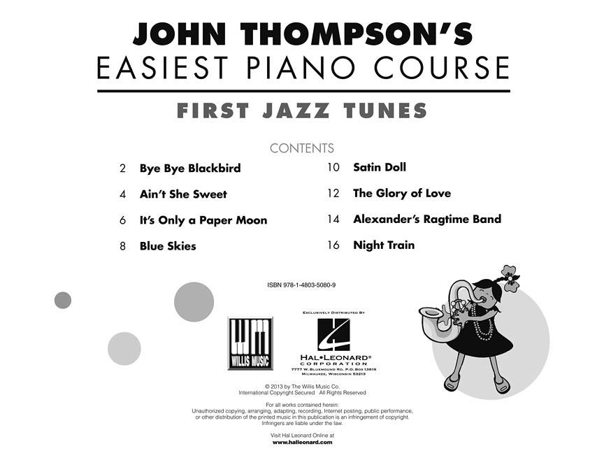First Jazz Tunes - John Thompson's Easiest Piano Course Elementary - noty na klavír