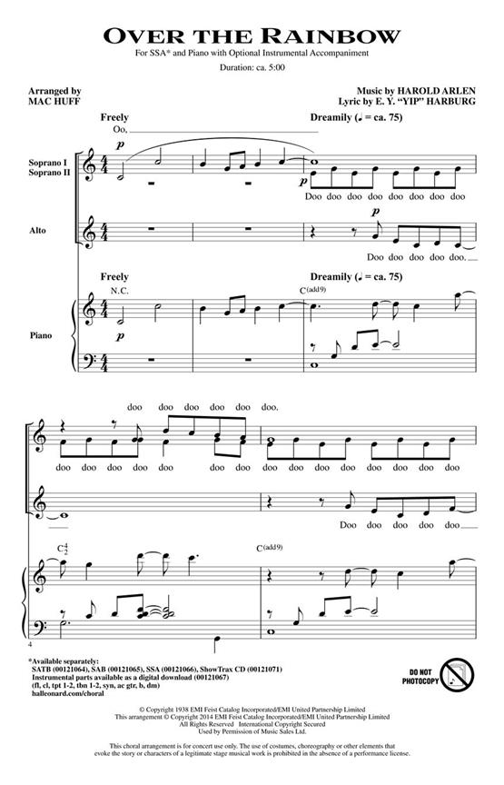 Over the Rainbow - (from The Wizard of Oz)