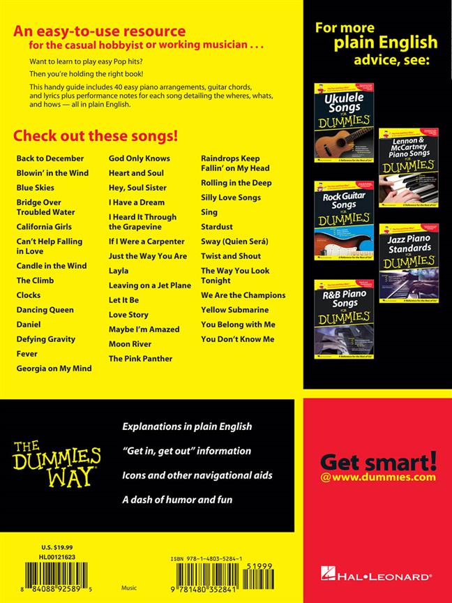 Easy Piano Songs for Dummies - The Fun and Easy Way® to Start Playing Your Favorite Songs Today! noty pro klavír děti