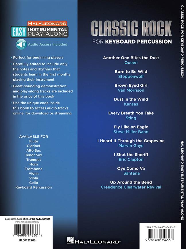 Noty pro Percussion - Easy Instrumental Play Along: Classic Rock