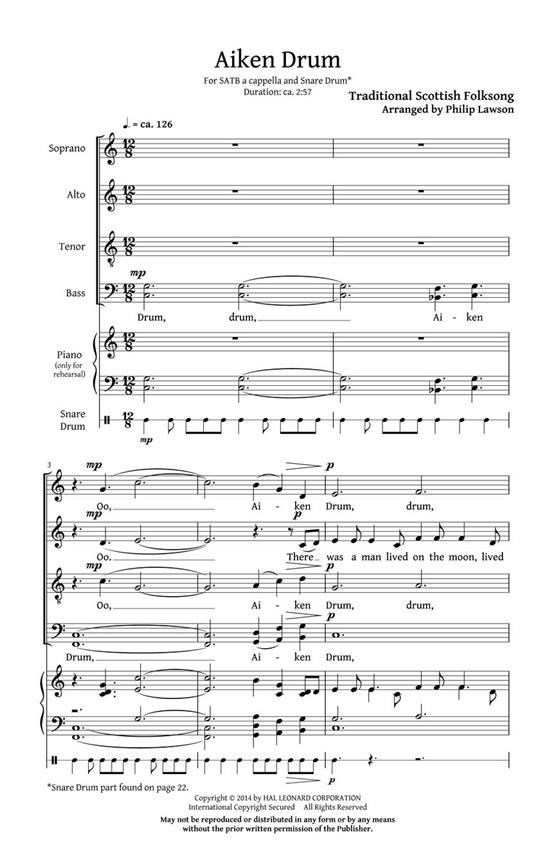 Aiken Drum - pro sbor SATB