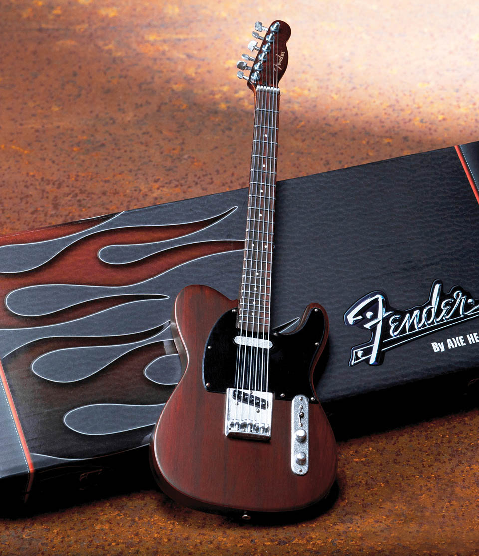 Fender™ Telecaster™ - Rosewood Finish - Officially Licensed Miniature Guitar Replica - miniatura kytary