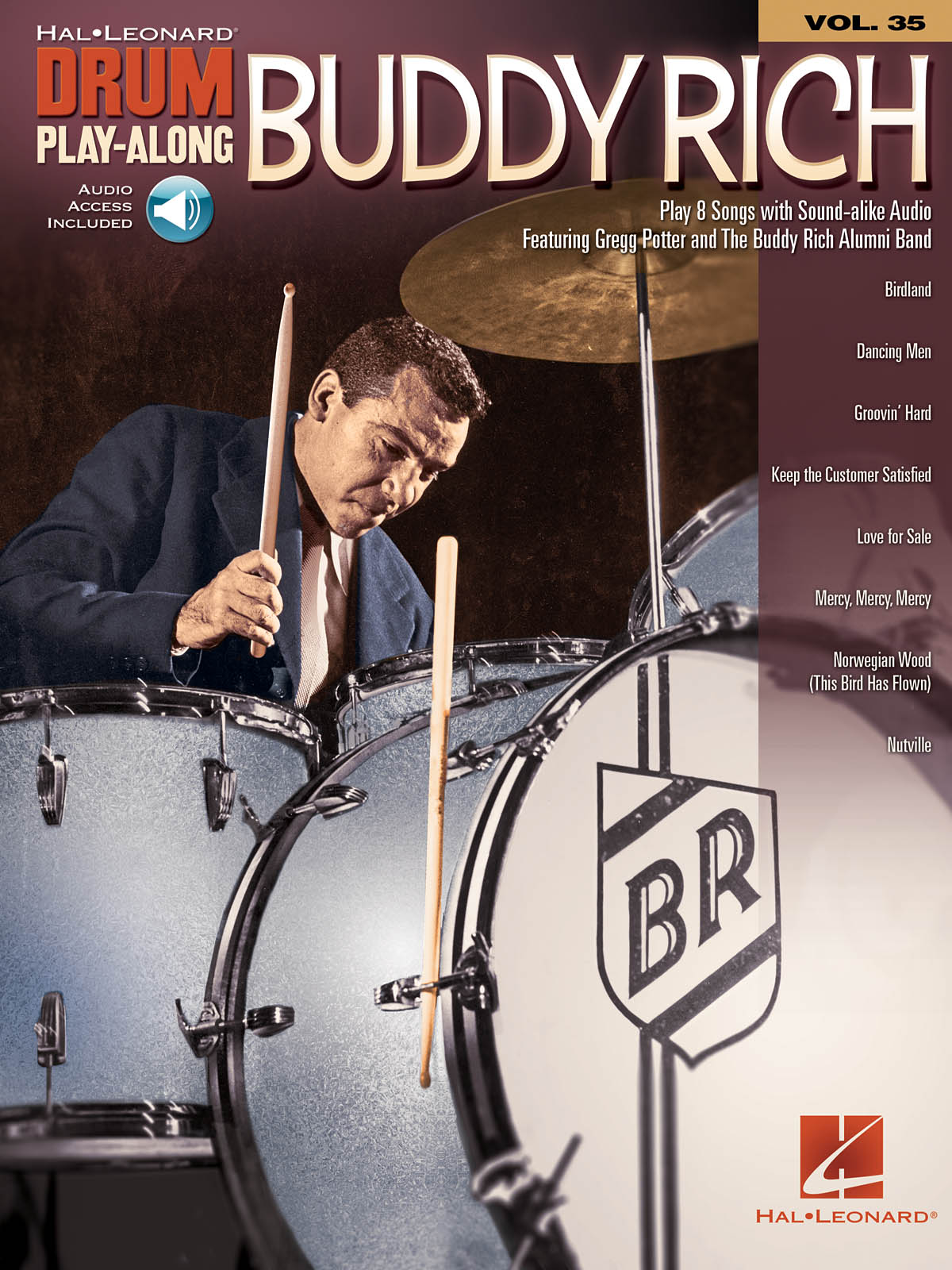 Buddy Rich  - Drum Play-Along Volume 35 - jednoduché pro bicí soupravu