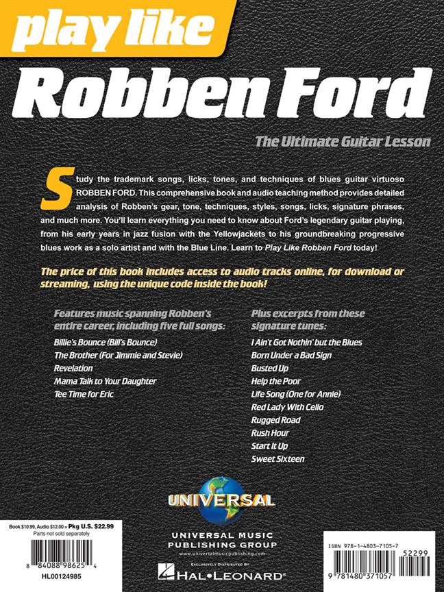 Play like Robben Ford - The Ultimate Guitar Lesson Book - noty na kytaru