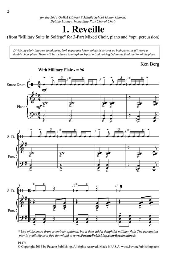 Reveille (From Solfege Suite 4-The Military Suite) - pro sbor 3-Part