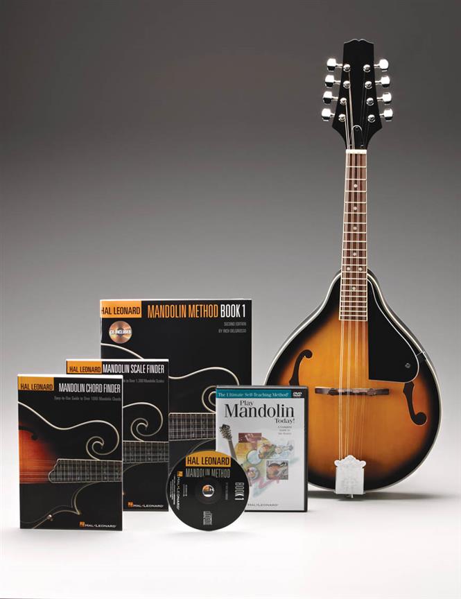 Hal Leonard Mandolin Method Pack - Includes a Mandolin, Method Book/CD, Chord and Scale Finder, DVD, and Case - noty pro mandolínu