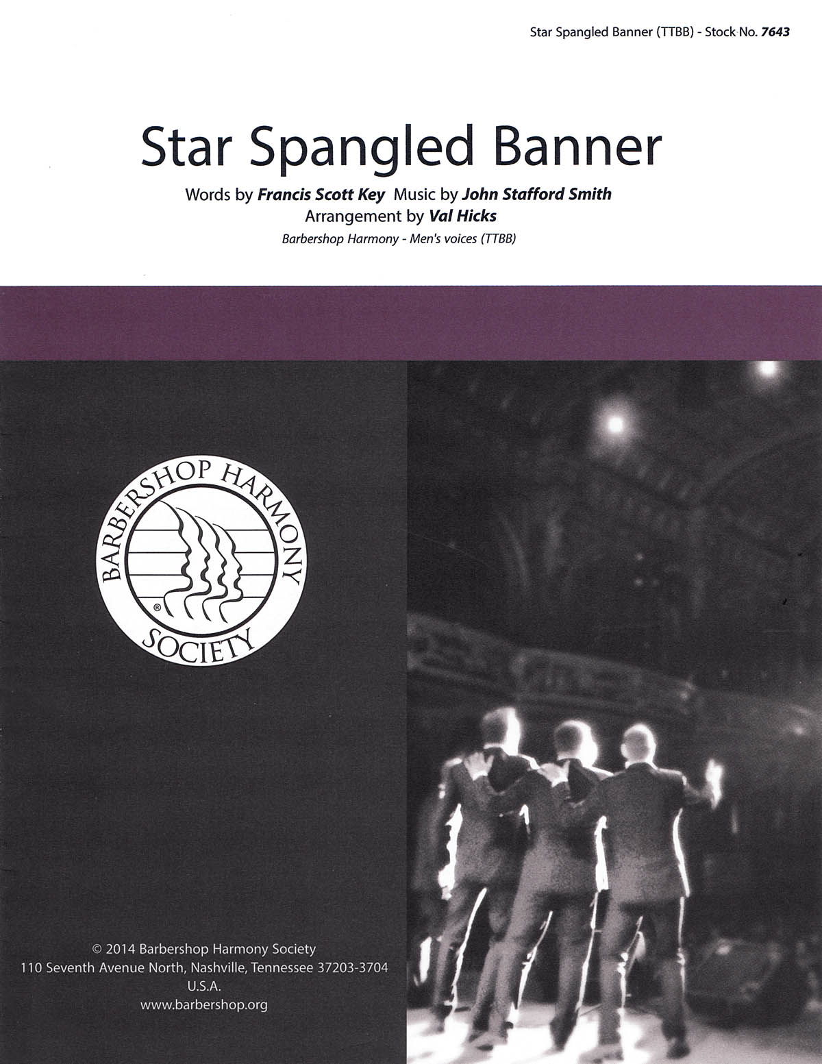 The Star-Spangled Banner - pro sbor TTBB a Cappella