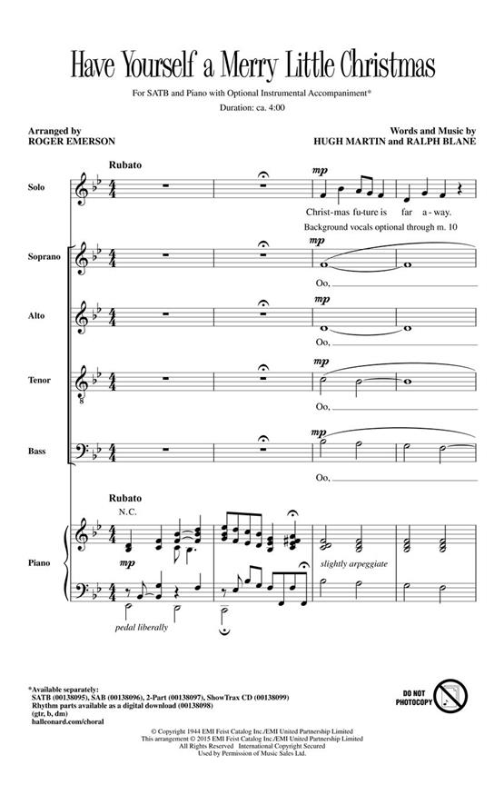 Have Yourself A Merry Little Christmas - pro sbor SATB
