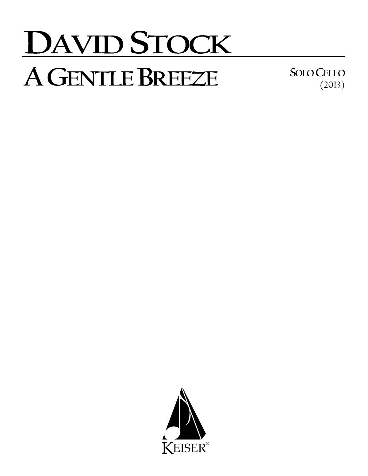 A Gentle Breeze for Solo Cello - pro violoncello