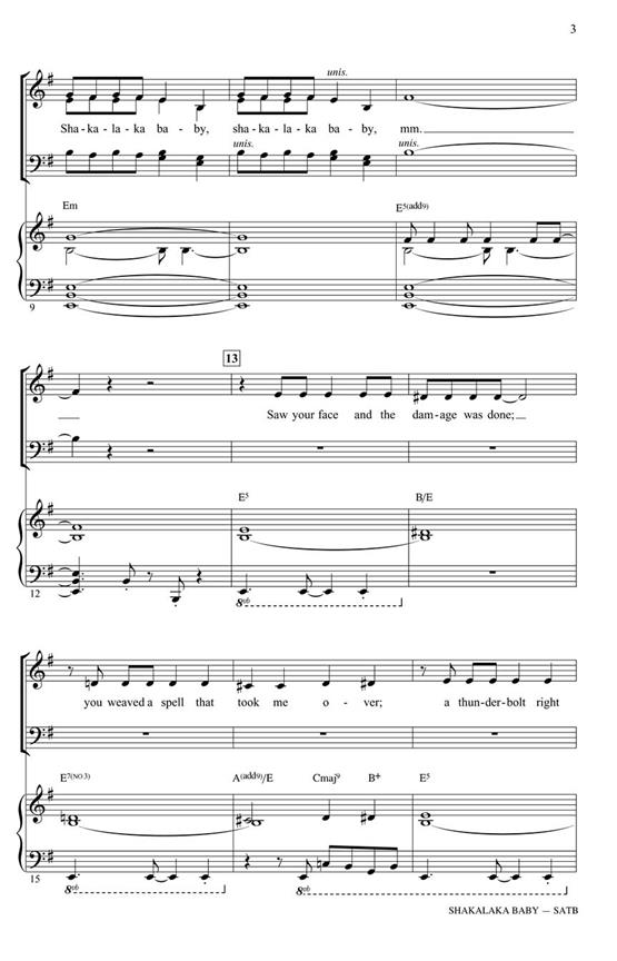 Shakalaka Baby - from Bombay Dreams - pro sbor SATB