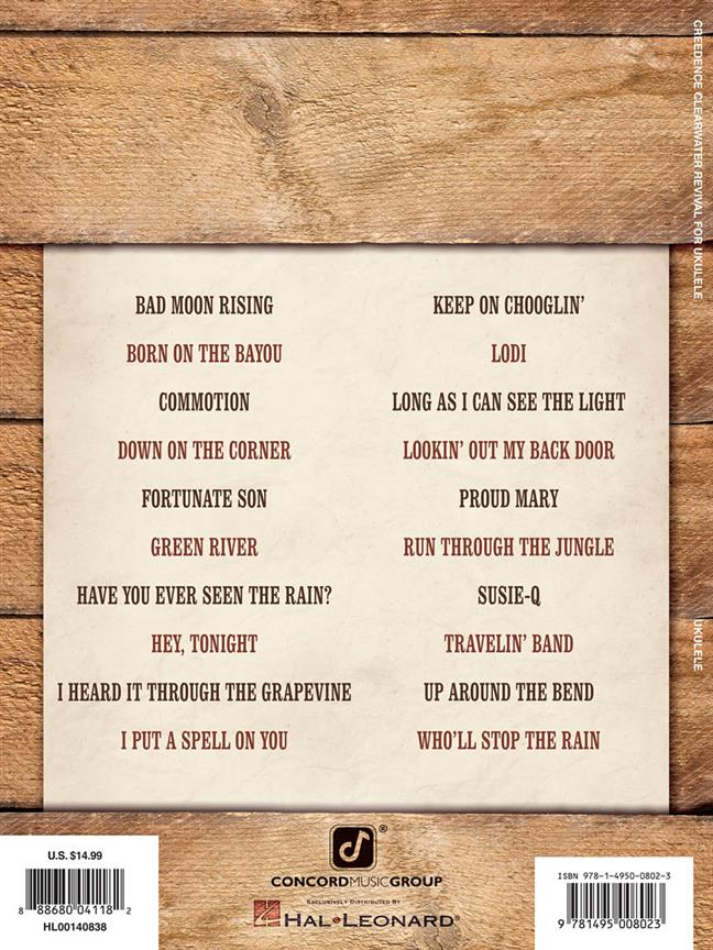 Creedence Clearwater Revival for Ukulele - noty pro ukulele