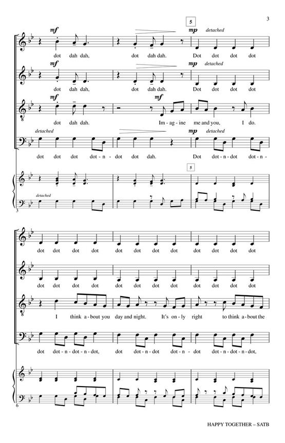 Happy Together - pro sbor SATB