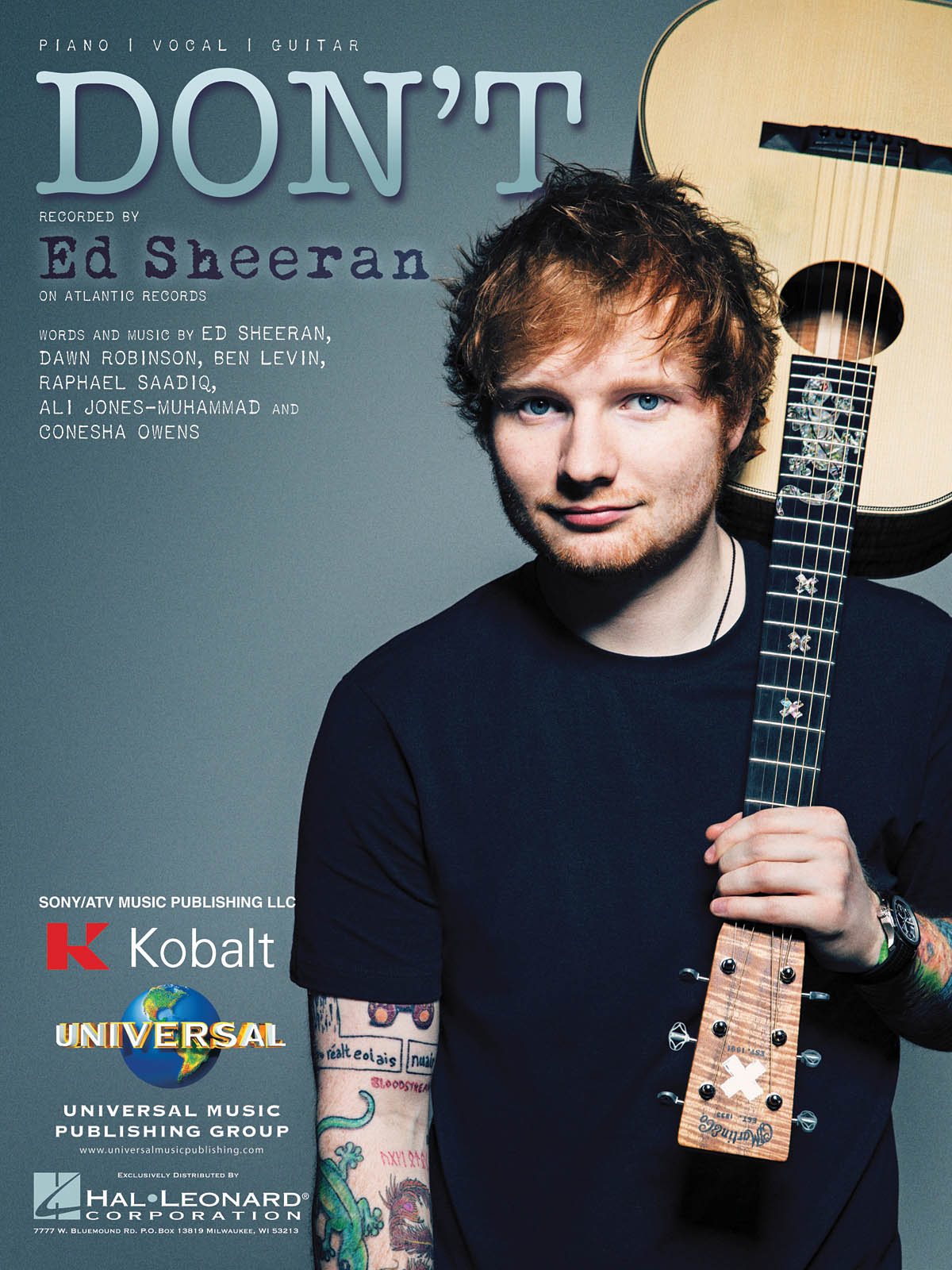 Ed Sheeran: Don't - Piano, Vocal, Guitar Single Sheet