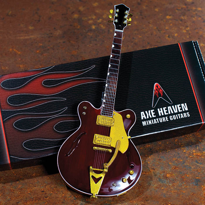 George Harrison Rosewood Hollow Body Model - Miniature Guitar Replica Collectible - miniatury kytar