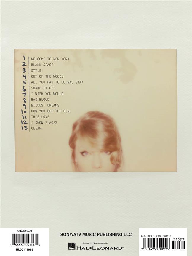 Taylor Swift - 1989 - snadné pro klavír