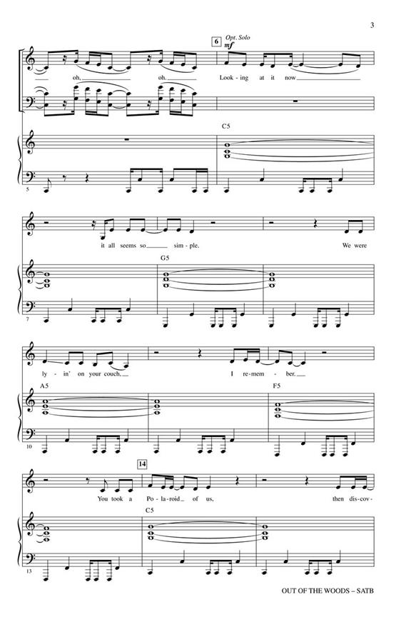 Out of the Woods - pro sbor SATB