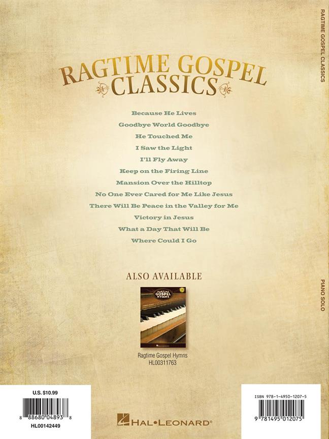 Ragtime Gospel Classics - noty na klavír