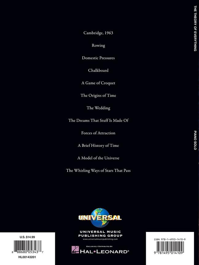 The Theory of Everything - Music from the Motion Picture Soundtrack - noty pro klavíristy