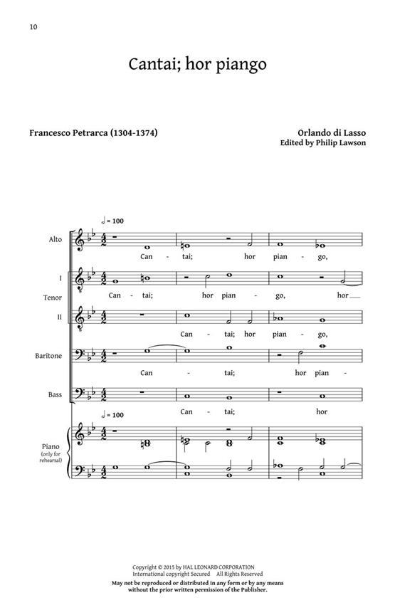 Five Italian Madrigals - Collection - noty pro sbor SATB a Cappella