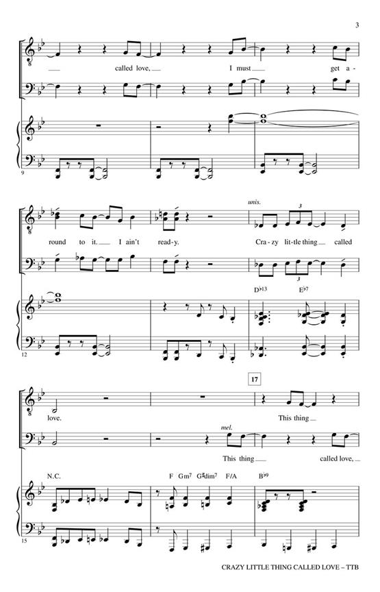 Crazy Little Thing Called Love - pro sbor SATB