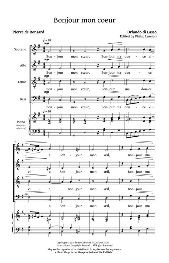 Five French Madrigals - Collection - noty pro sbor SATB a Cappella