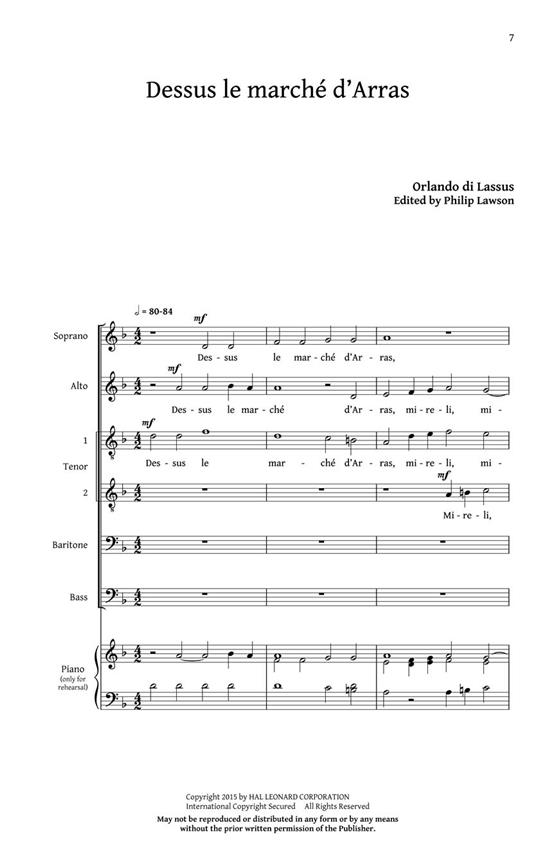 Five French Madrigals - Collection - noty pro sbor SATB a Cappella