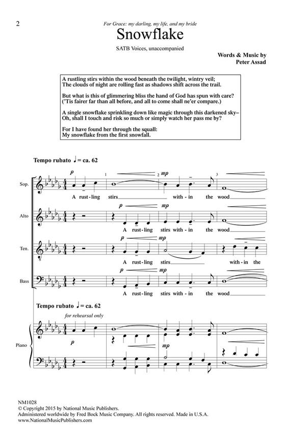 Snowflake - pro sbor SATB a Cappella